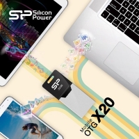 Флэшка Silicon Power Mobile X20 оснащена разъемами USB и Micro-USB