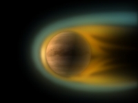 Российские ученые, используя компьютерное моделирование и данные межпланетных зондов, определили длину магнитного хвоста Венеры. Он простирается на расстояние от 30 до 45 радиусов планеты – это в шесть раз меньше прежних оценок.